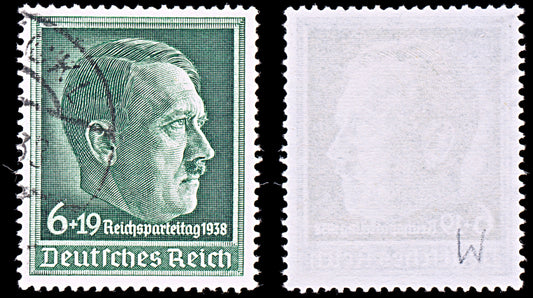 6484 Germany SG660a 6+19 Blackish Green 1938. Mi672y Used. C£250