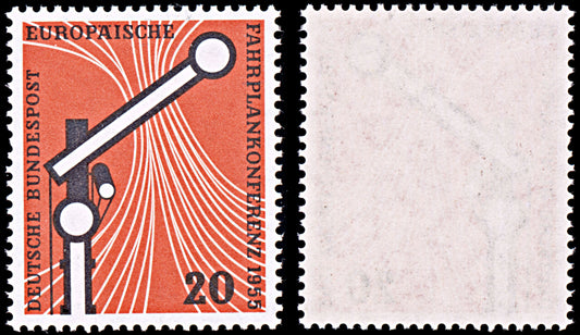 6512 Germany SG1145 20Pf. Black & Vermilion 1955. Sc#734 Mi219 Mint MNH. C£13