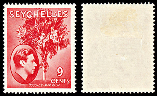 7111 Seychelles SG138 9C Pink Red 1938. Sc#130 Mi 126 Mint MH. C£18