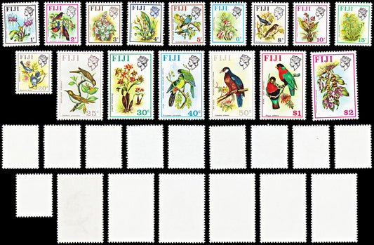 7149 Fiji SG435/450 "Birds & Flowers" Set of 16 1972. Mint MNH. C£44