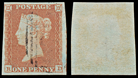 7313 GB SG8 1d Red. BS81. Plate 93. "RD" 1841. Sc#3 Mi3Ib. 4 Margins. C£38