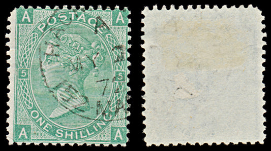 7441 GB SG117 1s Green. Plate 5. J105 "AA" 1871. Sc#54 Mi33. Used. C£45