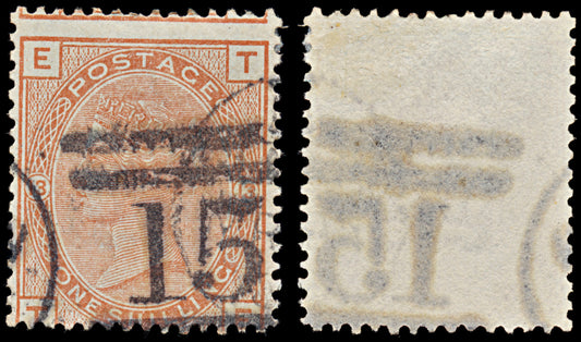 7507 GB SG163 1s Orange-Brown. Plate 13. J116 "TE" 1881. Sc#87 Mi64. Used. C£160