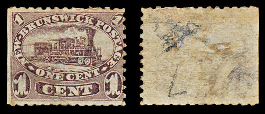 7509 New Brunswick SG7 1C Brown Violet 1860. Sc#6a Mi4b. Used. C£85