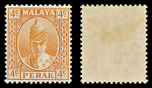 7522 Perak SG107 4C Orange 1939. Sc#86 Mi60. Mint MH. C£42