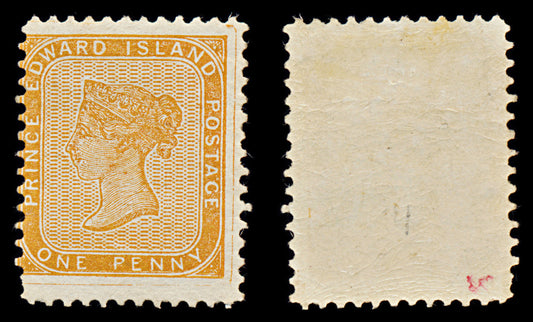 7572 Prince Edward Island SG9 1D Orange 1862. Sc#4 Mi4xC. Mint MVLH. C£55