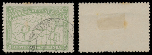 7647 Venezuela SG169-173 "Map" Set of 5 1896. Used. C£100