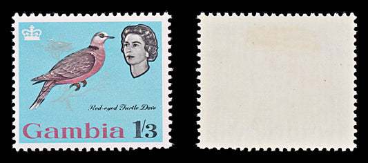 7684 Gambia SG201 1s3d Turtle Dove 1963. Sc#183 Mi178. Mint MVLH. C£14