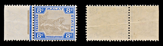 7702 Straits Settlements SG41 8C Grey & Ultramarine 1905. Sc#30 Mint MVLH. C£85