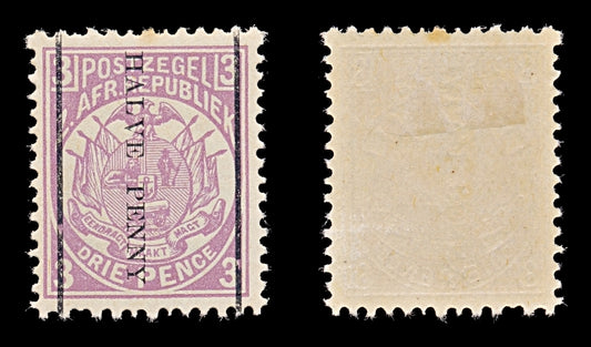 7760 Transvaal SG192 ½D Lilac 1885. Sc#140 Mi27. Mint MH. C£11