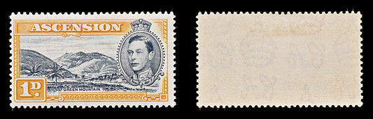 7785 Ascension SG39a 1D Black & Orange Yellow 1940. Sc#41Ac Mi41A. Mint MVLH. C£14