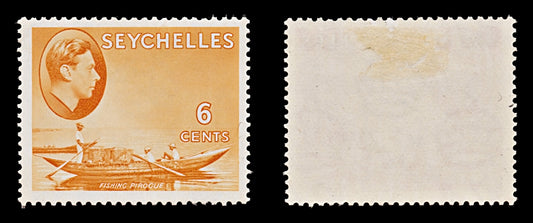 7796 Seychelles SG137 6C Orange 1938. Sc#128 Mi124. Mint MH. C£18