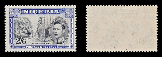 7799 Nigeria SG58ab 2s6d Black & Deep Blue 1947. Mint MNH. C£55
