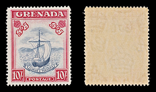 7809 Grenada SG163b 10S Carmine & Slate Blue. Fresh Example 1943. Mint MNH. C£300