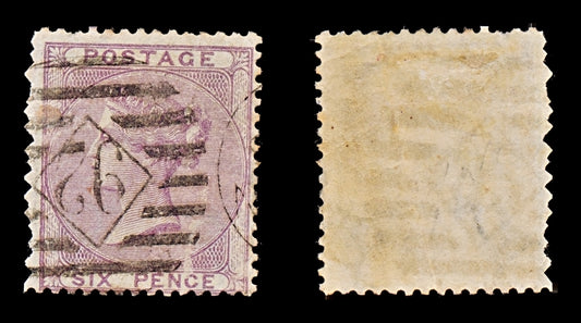 7817 GB SG70 6D Pale Lilac 1856. Sc#27 Mi14yc. Used. C£140