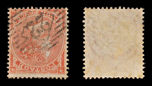 7818 GB SG80wi 4D Pale Red. Wmk Inv. 1862. Sc#34 Mi19Ib. Used. C£300