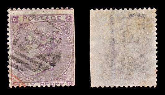 7820 GB SG84 6D Lilac. Watermark Error 1862. Sc#39 Mi20Ib. Used
