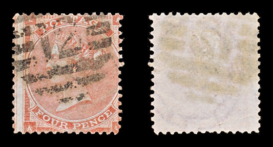 7822 GB SG80 6D Lilac. Watermark Error 1862. Sc#34 Mi19Ib. Used