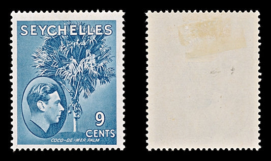 7846 Seychelles SG138a 9C Grey Blue 1941. Sc#131a Mint MH. C£38