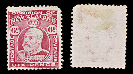 7861: New Zealand SG398 6d Carmine 1909 Sc#137a Mi128C MNG C£55