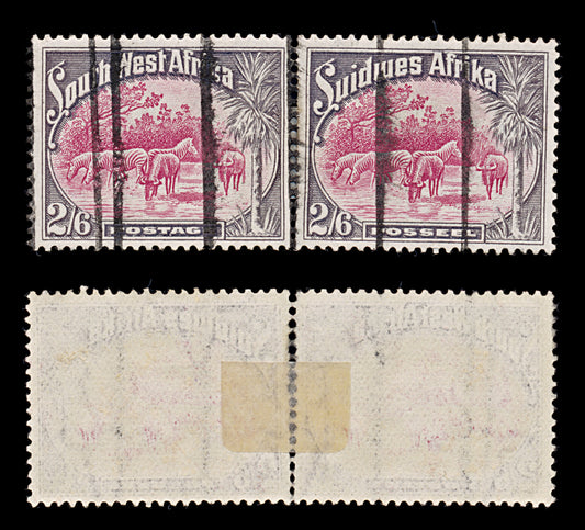 7862: South-West Africa SG82 2s6d Pink & Slate 1931 Sc#117 Mi156-157 Used C£28