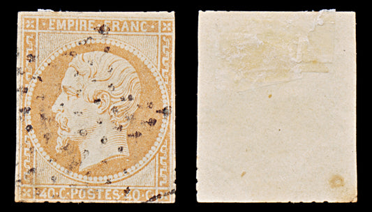 7939: France SG64 40c Orange 1853 Sc#18 Mi15a Used C£20