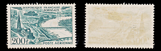 7951: France SG1056 200F Dark blue green 1949 Sc#C24 Mi862 Mint MH C£22