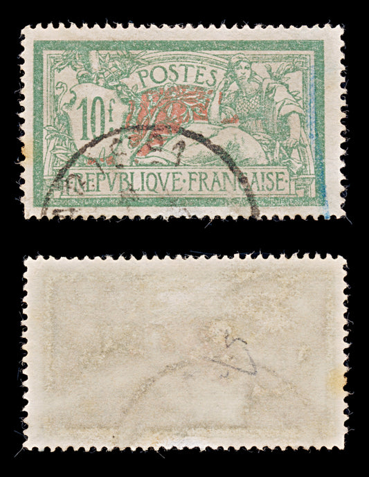 7977: France SG431 10F Green & Red 1926 Sc#131 Mi182 Used C£19