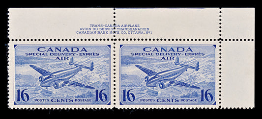 8151: Canada SGS13 16c Bright ultramarine 1942 Sc#CE1 Mi233 Mint MNH C£12