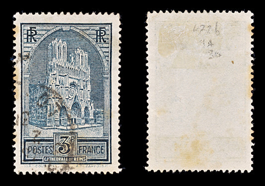 8236: France SG472b 3F Blue grey 1931 Sc#248 Mi256III Used C£30