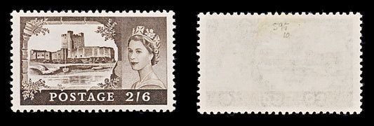 8238: GB SG595 2'6s Black brown 1959 Sc#371 Mi335I Mint MLH C£10