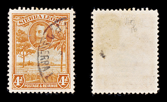 8278: Sierra Leone SG160 4d Orange 1932 Sc#145 Mi123 Used C£16