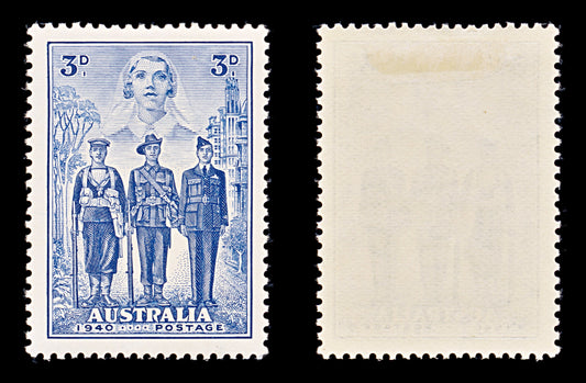 8320: Australia SG198 3d Blue 1940 Sc#186 Mi158 Mint MH C£18