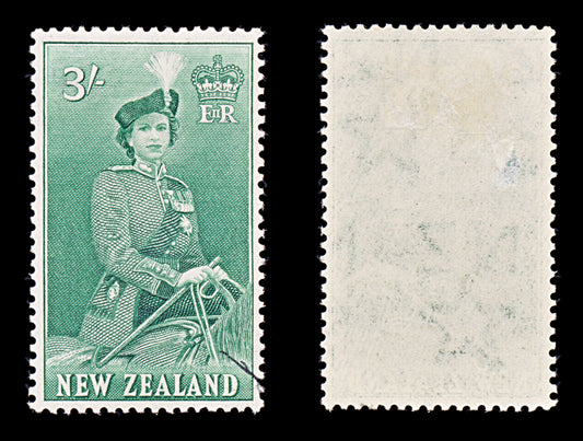 8331: New Zealand SG734 3s Blue green 1954 Sc#299 Mi343 Mint MH C£15