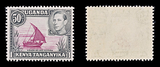 8365: KUT SG144e 50c Black & Purple 1949 Sc#79 Mi65IIC Mint MVLH C£15