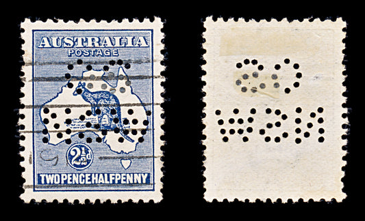 8416: Australia SGO19 2½d Blue "OS NSW" 1913 Sc#OB4 MiD4II Used C£160