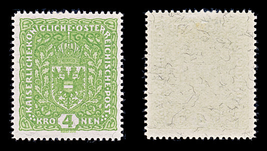 8490: Austria SG264aa 4kr Yellow green 1919 Sc#174 Mi210IA Mint MLH C£21