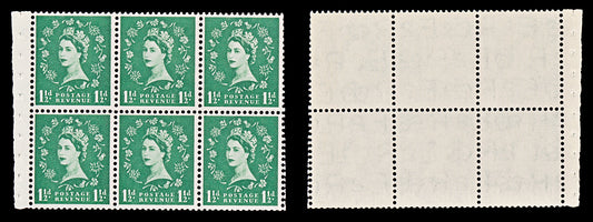 8499: GB SG542Wi 1½d Green. Spec SB62d 1955 Mi284xZ Mint MNH C£40