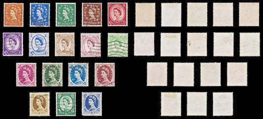 8500: GB SG515/531 Set of 18 1953 Sc#292/308 Mi257X/273X Used C£40