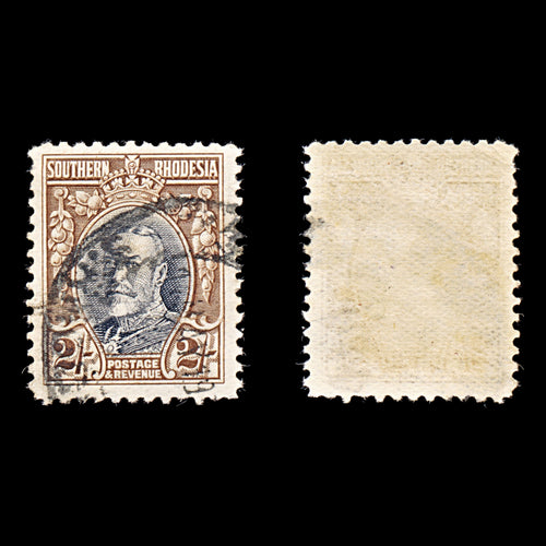 9225: Southern Rhodesia SG25a 2s Black & Brown 1933 Sc#28a Mi27C Used C£40