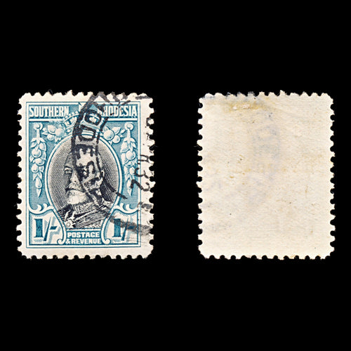 9226: Southern Rhodesia SG23a 1s Black & Greenish blue 1935 Sc#26a Mi25C Used C£75