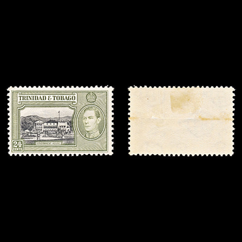 9227: Trinidad & Tobago SG253 24c Black & Olive 1938 Sc#58 Mi141 Used C£12