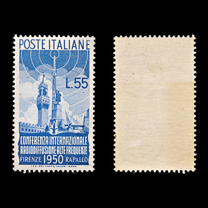 9341: Italy SG750 55₤ - Italian lira Blue 1950 Sc#539 Mi797 Mint MLH C£375