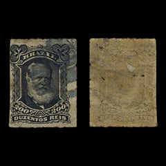 4366 Brazil SG62 200 Reis Black. 1877. Sc#73 Mi43 Good Used. C£19, view 4