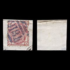 4178 GB SG143 3d Rose. Plate 19. "JJ". Blue 844 Postmark. 1874. Sc#61 Mi41 Perf Fault. C£95, view 5