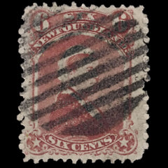 5161 Newfoundland SG39 6c Dull Rose. 1870. Sc#35 Mi26 Used. C£32, view 3
