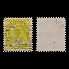5163 Canada SG160 7c Yellow. 1902. Sc#81 Mi69A Used. C£32, view 2