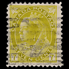 5163 Canada SG160 7c Yellow. 1902. Sc#81 Mi69A Used. C£32, view 3