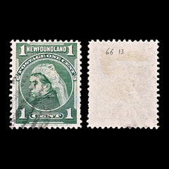 5279 Newfoundland SG66 1c Green. 1897. Sc#61 Mi44 Used. C£13, view 1
