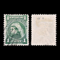 5279 Newfoundland SG66 1c Green. 1897. Sc#61 Mi44 Used. C£13, view 2
